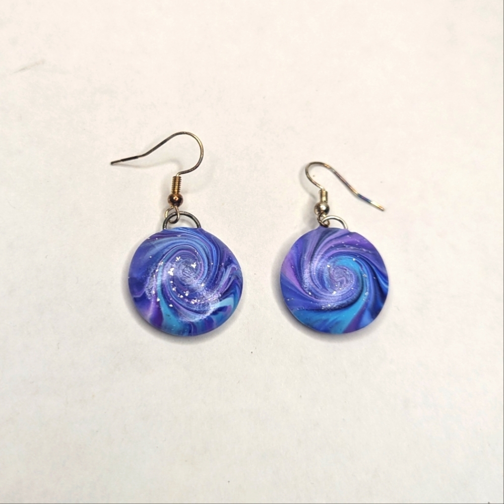 Blue and Purple Galaxy Earrings